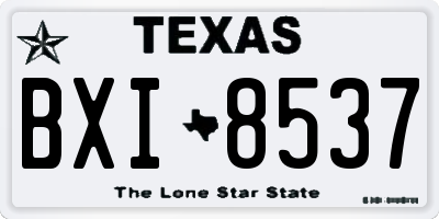 TX license plate BXI8537