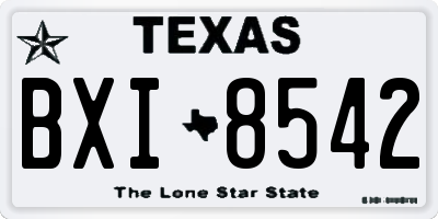 TX license plate BXI8542