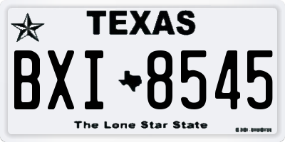 TX license plate BXI8545