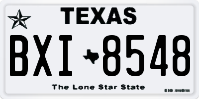 TX license plate BXI8548