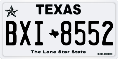 TX license plate BXI8552