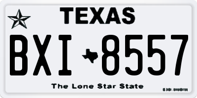 TX license plate BXI8557