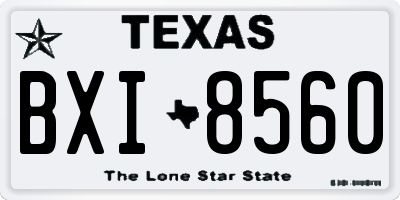 TX license plate BXI8560