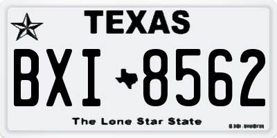TX license plate BXI8562