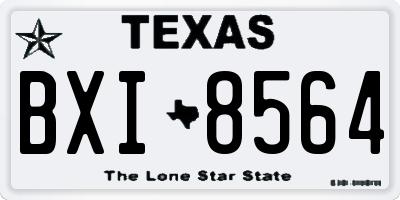 TX license plate BXI8564