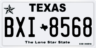 TX license plate BXI8568