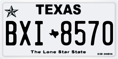 TX license plate BXI8570