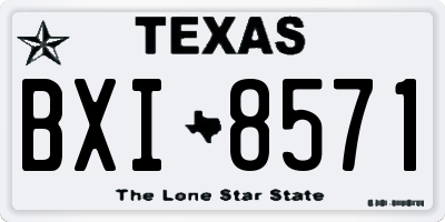 TX license plate BXI8571