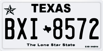 TX license plate BXI8572