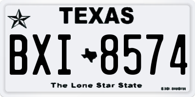 TX license plate BXI8574