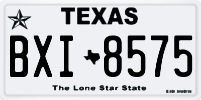 TX license plate BXI8575