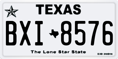 TX license plate BXI8576