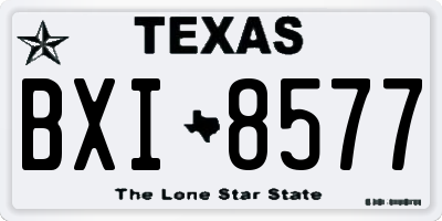 TX license plate BXI8577