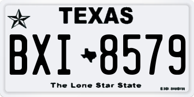TX license plate BXI8579