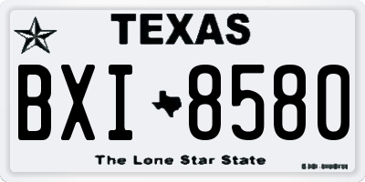TX license plate BXI8580