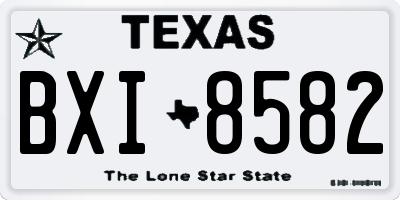 TX license plate BXI8582