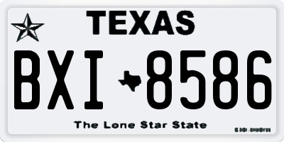 TX license plate BXI8586