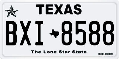 TX license plate BXI8588