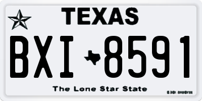 TX license plate BXI8591