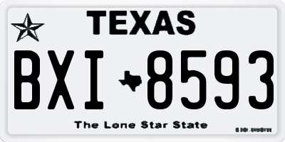 TX license plate BXI8593