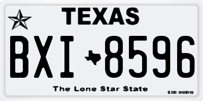 TX license plate BXI8596