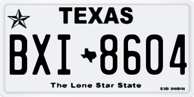 TX license plate BXI8604
