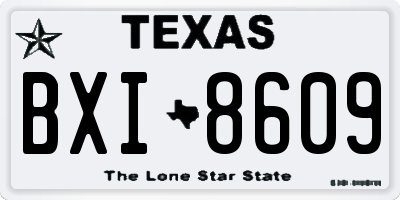 TX license plate BXI8609
