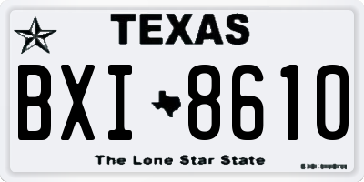 TX license plate BXI8610