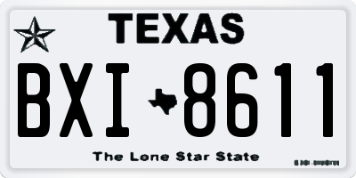 TX license plate BXI8611