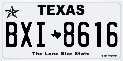 TX license plate BXI8616