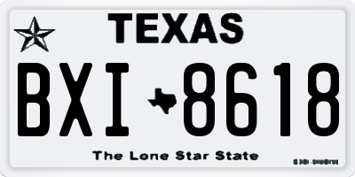 TX license plate BXI8618