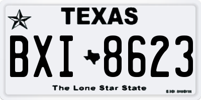 TX license plate BXI8623