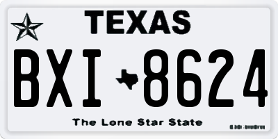 TX license plate BXI8624