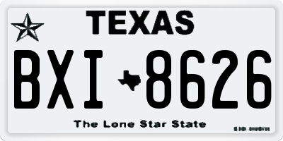TX license plate BXI8626