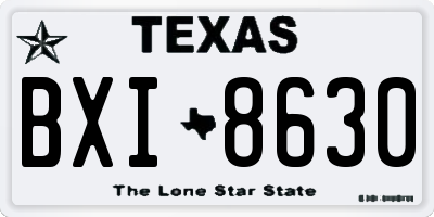 TX license plate BXI8630