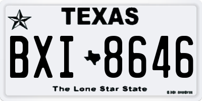 TX license plate BXI8646