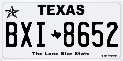 TX license plate BXI8652