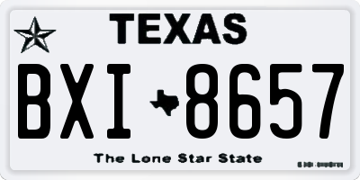 TX license plate BXI8657