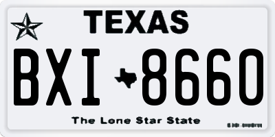 TX license plate BXI8660
