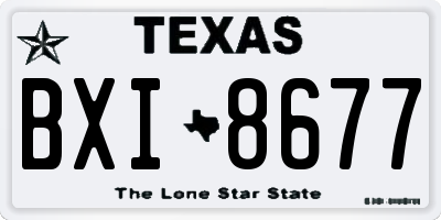 TX license plate BXI8677