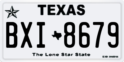 TX license plate BXI8679