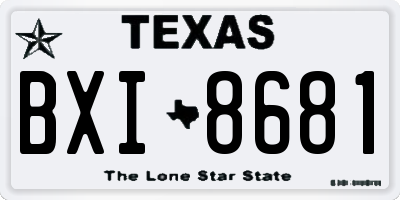 TX license plate BXI8681