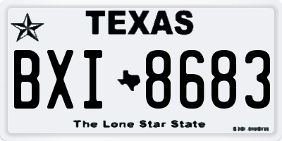TX license plate BXI8683