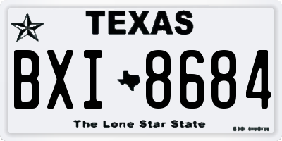 TX license plate BXI8684
