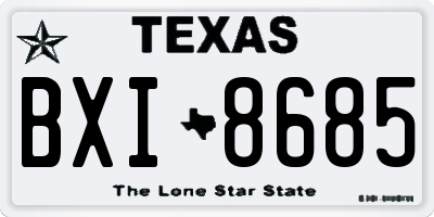 TX license plate BXI8685