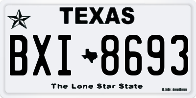 TX license plate BXI8693