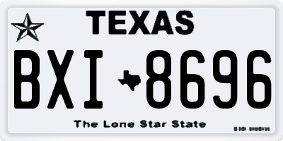 TX license plate BXI8696