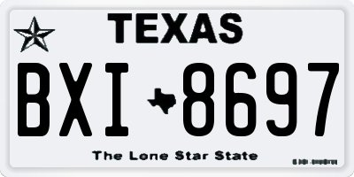 TX license plate BXI8697