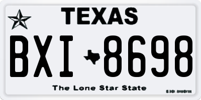TX license plate BXI8698