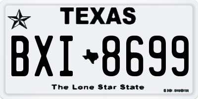 TX license plate BXI8699